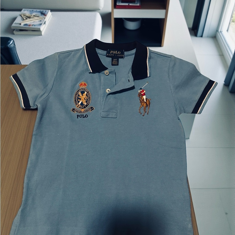 Polo by Ralph Lauren Gray Polo Shirt with Embroidered Logo